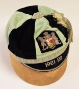 1921-22 CARDIFF RFC CAP AWARDED TO DANNY DAVIES Condition: superb Provenance: from the player's