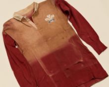 1923 WALES INTERNATIONAL JERSEY MATCH-WORN BY GWILYM MICHAEL Condition: fading to folded exposed