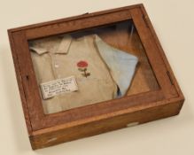 AUSTRALIA INTERNATIONAL JERSEY WORN BY D B CARROLL v WALES, 2nd DECEMBER 1908 Condition: fading to