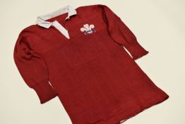 WALES INTERNATIONAL JERSEY, UNKNOWN, CIRCA 1920s Condition: excellent, bearing Prince of Wales