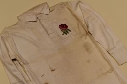 ENGLAND RUGBY UNION INTERNATIONAL JERSEY MATCH-WORN BY SCRUM-HALF JAN WEBSTER Condition: some