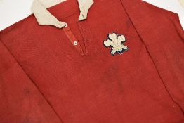 1905 WALES INTERNATIONAL JERSEY MATCH-WORN BY WILL JOSEPH IN THEIR FAMOUS DEFEAT OF NEW ZEALAND