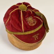 1968-69 WALES SOCCER CAP WORN BY CLIFF JONES v ITALY  Condition: excellent and bearing stitched