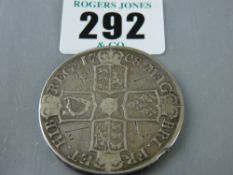 A 1708 overdated silver five shilling piece