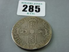 A 1686 silver five shilling piece