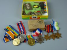 A group of war medals, two World War I to Corporal G R Readman, two World War I to Corporal A