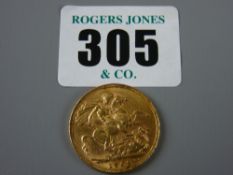 A gold sovereign 1908