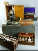 A quantity of surgical test and doctor's equipment including a P Harris & Co, Birmingham doctor's