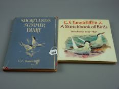 'Shorelands Summer Diary' by C F Tunnicliffe, 1952 with dustcover and 'A Sketch Book of Birds' by