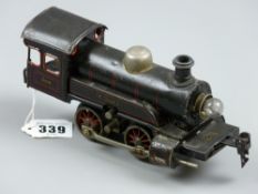 An early Karl Bub electric locomotive in red and black livery, no. 508, trademark to the front,