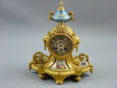 Japy Freres - a fine compact French ormolu mantel clock, the case marked 'Mourey' and having a