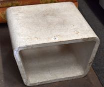 A stylish angular 'concrete' coffee table