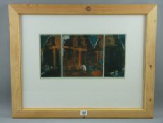 CARL F HODGSON a triptych of artist's proof (2/6) engravings - industrial scenes 'Barriers Drawn',