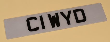 Car registration number plate - C1 WYD - with retention certificate