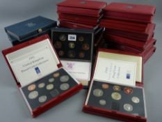 Twenty one cased Royal Mint UK proof coin collections for the following inclusive years - 1984-1987,