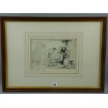 EDMUND BLAMPIED RE (1886-1966) dry point etching - 'The Farmer's Dentist', marked lower left '