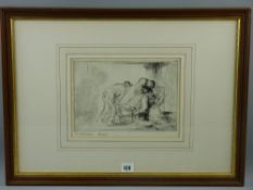 EDMUND BLAMPIED RE (1886-1966) dry point etching - 'The Farmer's Dentist', marked lower left '