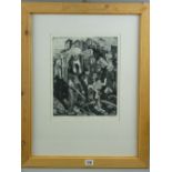 CARL F HODGSON limited edition (1/6) black and white print - 'Who's Next Dad?, No. 3', signed and