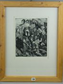 CARL F HODGSON limited edition (1/6) black and white print - 'Who's Next Dad?, No. 3', signed and