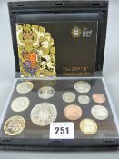 A cased Royal Mint 2009 twelve coin proof set