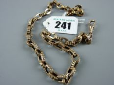 A Victorian nine carat gold fancy link Albert watch chain, 23.5 grms, 41 cms long approximately