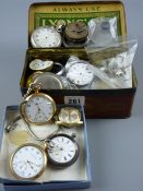 A large parcel of pocket watches and pocket watch parts