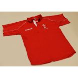 IRB JUNIOR WORLD CHAMPIONSHIP 2001 WALES JERSEY WORN BY GAVIN HENSON, the tournament was hosted by