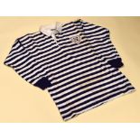 BLUE STRIPED MIDDLESEX COUNTY RUGBY UNION JERSEY, CIRCA 1970 bearing stitched crest, internal