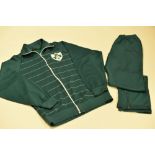 AN IRISH RUGBY UNION INTERNATIONAL TWO-PIECE TRACK-SUIT WORN BY MOSS KEANE (1948-2010)