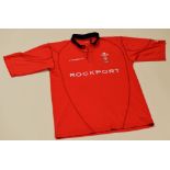 WALES INTERNATIONAL JERSEY WORN BY CAPTAIN JONATHAN HUMPHREYS v ENGLAND February 22nd 2003, by