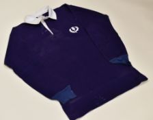 SCOTLAND INTERNATIONAL RUGBY JERSEY CIRCA 1960s, bearing Scottish crest, label for RW Forsyth, non-