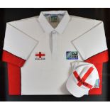 FRAMED ENGLAND 2003 'WORLD CUP COLLECTION' REPLICA RUGBY JERSEY SIGNED BY JONNY WILKINSON