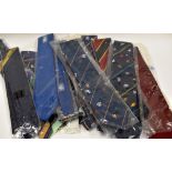 APPROXIMATELY 30 X UNWORN RUGBY CLUB TIES IN ORIGINAL PACKETS