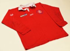 MALONE RFC (BELFAST) CENTENARY YEAR JERSEY, in red bearing No.6, by Bukta and with embroidered crest