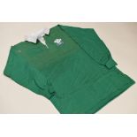 VINTAGE WALES RUGBY UNION INTERNATIONAL GREEN JERSEY, CIRCA 1980s, non-numbered, complete with