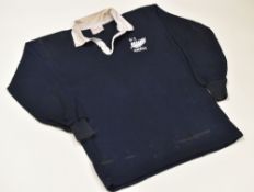 NEW ZEALAND MAORIS ALL-BLACK JERSEY, CIRCA 1972 bearing No.15 to the reverse Condition: No.15 is