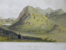 Coloured lithograph by Newman & Co, London, published by John Jones, Beddgelert - Snowdon & Llyn