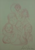 ANDREW VICARI limited edition (82/250) print of a pastel - study of a group of seven babies/young