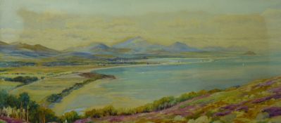 WILLIAM MATHISON two watercolours - 1. The Rivals, Pwllheli and the Bay, signed, 27 x 52 cms and