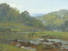 JOHN SURTEES oil on canvas - a pool in the Lledr Valley, signed and dated 1883 and entitled