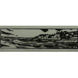 ANNE LEWIS limited edition (2/25) linocut - 'Summer's Day, Aberffraw', signed and with Welsh