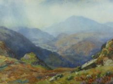 SAMUEL TOWERS RCA watercolour - Moel Siabod with sheep grazing in the foreground, signed and with