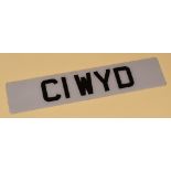 Car registration number plate - C1 WYD - with retention certificate