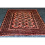 A WASHED AFGAN VILLAGE RUG in a Bokra design, 265 x 182 cms