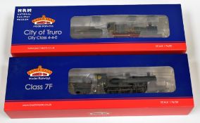 TWO BACHMANN 00 GAUGE LOCOMOTIVES; 1. BR Black Late Crest (Weathered) Class 7F 53810 2. City Class