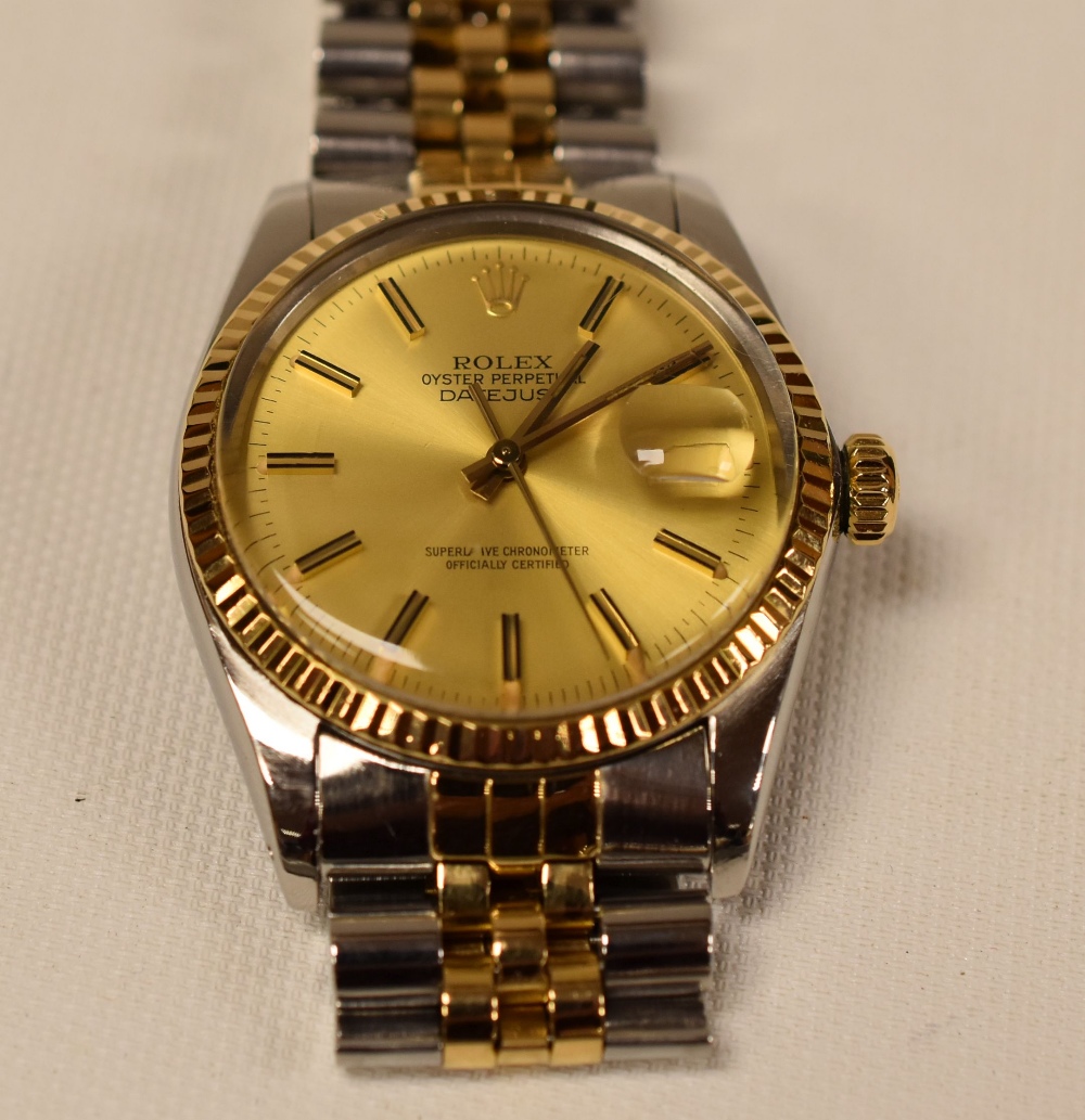 GENTS ROLEX OYSTER PERPETUAL DATEJUST in mint condition, with original certificate and three spare - Image 2 of 3