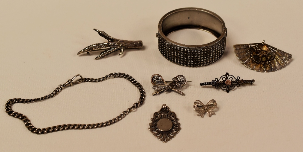 PARCEL OF MIXED SILVER JEWELLERY