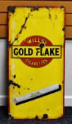 AN ENAMEL SIGN FOR 'WILLS'S GOLD FLAKE', 92 X 46cms