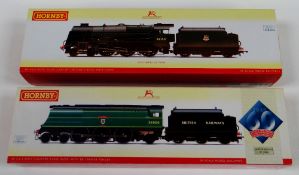 TWO HORNBY 00 GAUGE LOCOMOTIVES; 1. Royal Scot Class 7P Locomotive 'The Kings Royal Riffle Corps