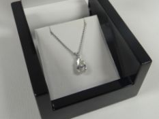 PEAR SHAPED DIAMOND PENDANT accompanied by 2012 insurance certificate specifying the diamond as 13.2